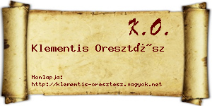 Klementis Oresztész névjegykártya